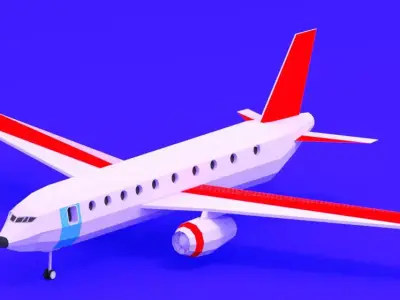 air  Plane Low-poly 3D model