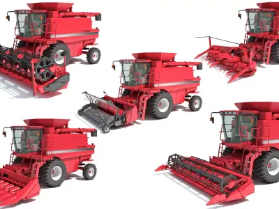 Combine Harvester 3D Models 3D Model Pack