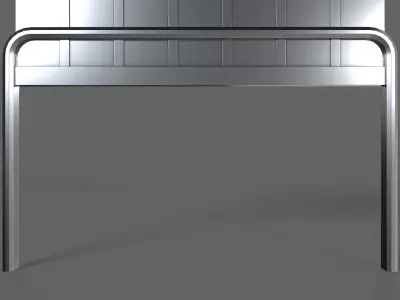 PBR Sci-Fi Door 3 Low-poly 3D model