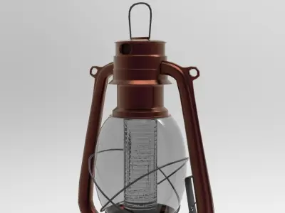 Old Lantern Low-poly 3D model