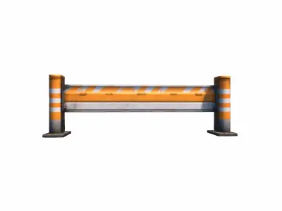 3d Generated Road Safety Of Driving Traffic Barrier 3D model
