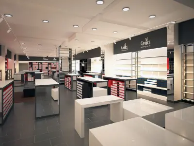 Shoe store interior 3D model