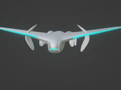 3d alian aircraft  Low-poly 3D model