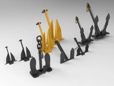 Anchor metal anchors 3D model