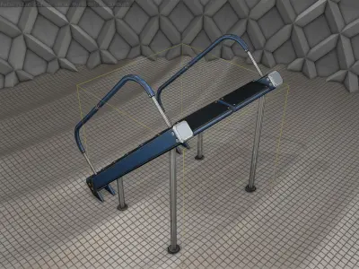 Sci-Fi Stairs - 20 - Blue Version  Low-poly 3D model