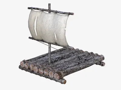 Life Raft Low-poly 3D model