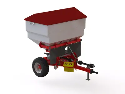 WG 0008 - Semi-mounted fertilizer 1000 kg 3D model