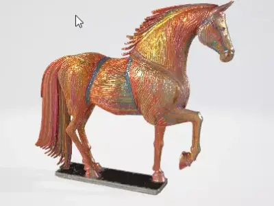 3D Horse Figurine  High Quality Decorative Asset 3D model