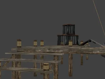 Viking port 3D model