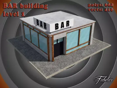 BAR level Low-poly 3D model purchase