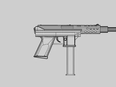 Tech-9 Weapon Model 3D model
