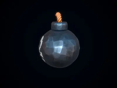 Stylized Bomb Low-poly 3D model purchase