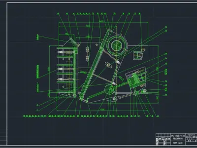 PE1200x1500 JAW CRUSHER 3D model