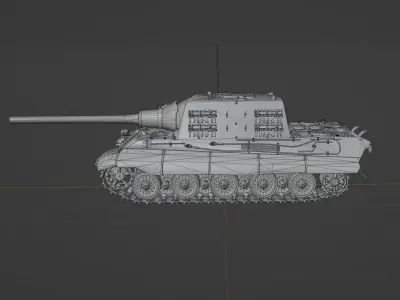 Jagdtiger Low-poly 3D model