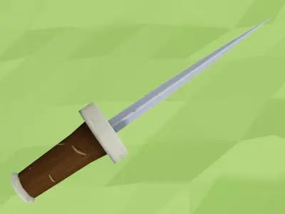 Cartoon Dagger Free low-poly 3D model