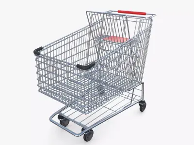 Shopping cart v8 3D model