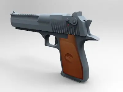 Desert Eagle Low Poly Mobile Game Ready model Low-poly 3D model