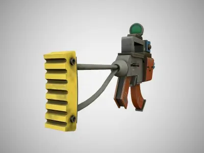 Stylized ak74 shortened Free low-poly 3D model