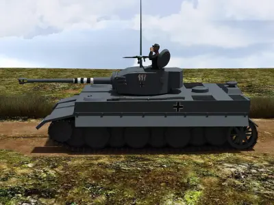 WW2 German Tiger Tank 3D model