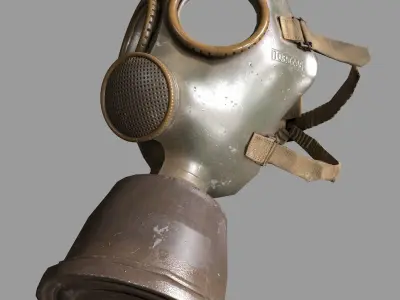 Gas Mask Low-poly 3D model purchase