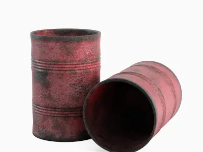 Used Steel Barrel B 03 3D model