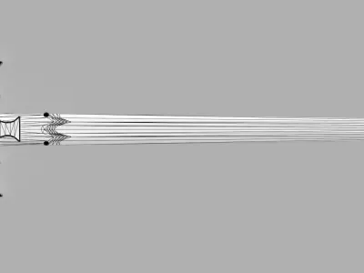 Templar Sword second version Low-Poly Low-poly 3D model