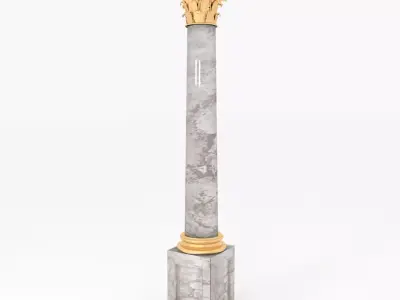 Gold Coloumn 3D model