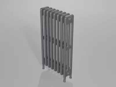 Classic Cast Iron Radiator 3C8 3D model