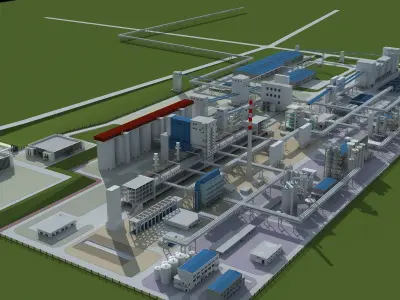 Chemical Plant 3 3D model
