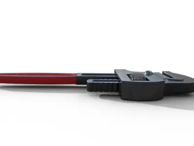 Pipe Wrench Low-poly 3D model get