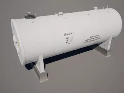  Fuel Gas Tank Low-poly 3D model