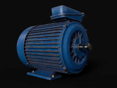 Industrial electric motor 3D model