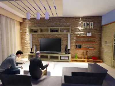 residential private villa Free 3D model