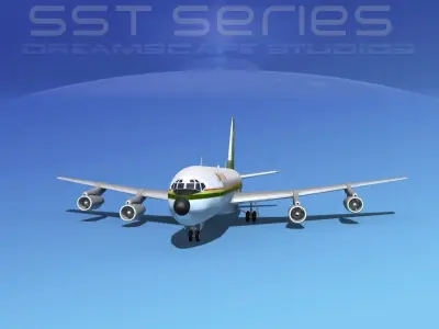 Boeing 707-320 SS Air Guinea 3D model