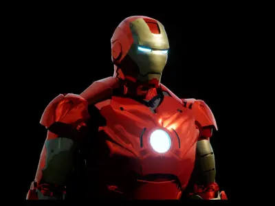 Iron Man Mark 3 Low-poly 3D model