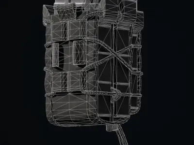 Military Magazine Pouch Low-poly 3D model