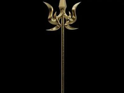 TRISHULA Low-poly 3D model