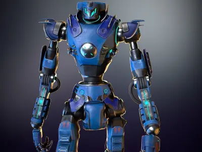 Sci-fi mech 00 Low-poly 3D model