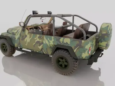 Military Jeep 3D Model - High Quality Game Ready Detailed 3D model