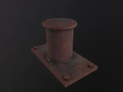 Sea bollard 3D Model Low-poly 3D model