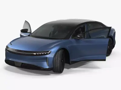 Lucid Air Electric Luxury Sedan Sapphire Rigged for Maya 3D model
