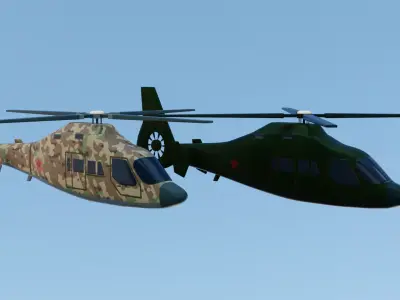Cartoon Helicopter Low-poly 3D model from CGTrader