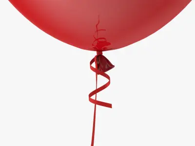 Alphabet Balloons with Ribbons 3D model