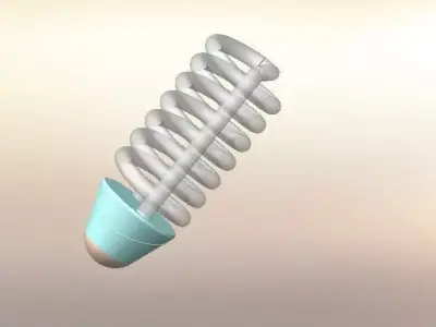 CFL spiral tube Free 3D model