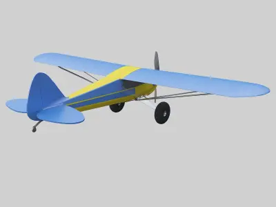 Carbon fiber bear remote control aircraft 3D model