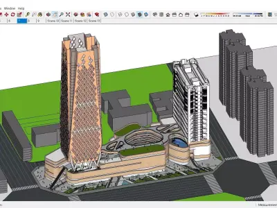 Sketchup Commercial Complex 179 3D model