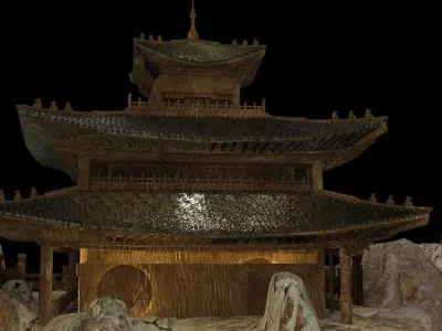 Chinese ancient house 3D model 16