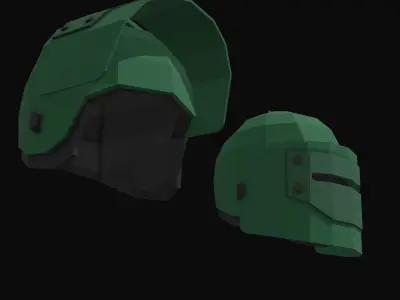Maska-1SCh Helmet Low Poly Low-poly 3D model