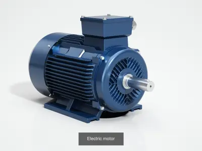 Electric motor 6 pcs 3D Model Pack
