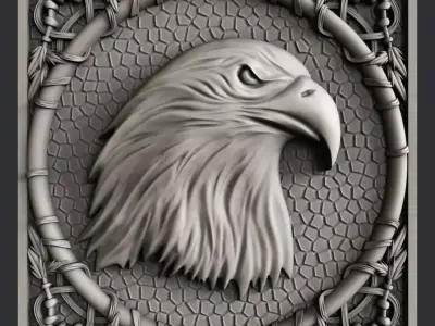 3d STL models for CNC eagle 3D model